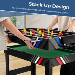 125CM 4-In-1 Multi Games Table with Accessories for Home Play Room