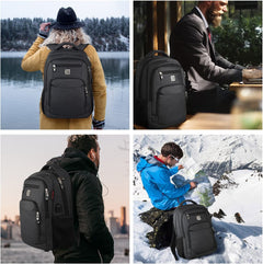 Laptop Backpack with USB Charging&Headphone Port,Anti-Theft Business Laptop Backpack with Breathable Padded Shoulder Strap, Water Resistant Computer Rucksack