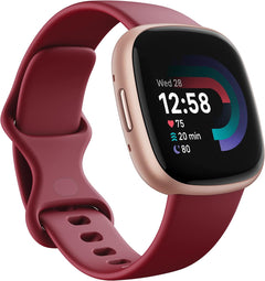 Versa 4 Fitness Smartwatch - GPS, 6-Day Battery Life, IOS & Android Compatible, Stylish Beet Juice/Copper Rose Design