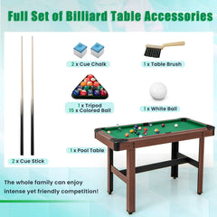 122 Cm Wooden Pool Table for Kids and Adults