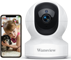 Security Indoor Pet Camera, 2K Dog Camera with APP, Wifi CCTV Camera House Security for Baby Monitor, Real-Time Alert 2-Way Audio Night Vision Pan/Tilt, TF Card Storage, Works with Alexa Q5