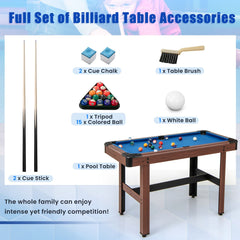 122 Cm Wooden Pool Table for Kids and Adults