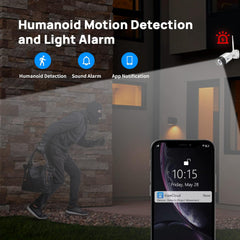 【5MP+3TB Hard Drive】 Wireless Security Camera System with 12"Monitor Wireless CCTV System 10CH Nvr,4X5Megapixel Outdoor Wifi IP Camera with 2-Way Audio Night Vision Remote View Instant Alert