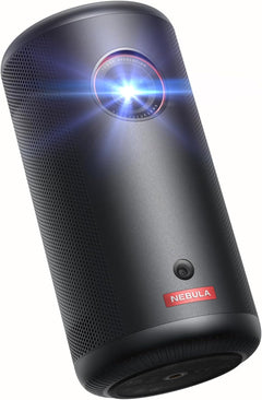 Capsule 3 1080P Mini Projector, Smart 200 Ansi-Lumen Portable Projector with Official Google TV, Built-In Netflix, Dolby Digital, 120-Inch Picture, Built-In Battery with 2.5 Hours of Playtime | 200 Ansi-Lumens, Built-In Netflix, Dolby Digital, 120-Inch Picture, Built-In Battery with 2.5 Hours of Playtime