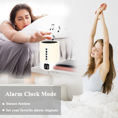 Night Light Bluetooth Speaker, White Noise Machine, Touch Bedside Lamp with Alarm Clock for Kids, Multi-Color Bedroom Table Lamp Xmas Gifts for Her Gifts for Teenage Girls Boys Teens Women Boyfriend