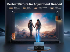 X9 4K Smart Home Projector, 1600 ANSI High Brightness, Compatible with Netflix, 2 * 18W Surroun Dolby Audio, ARC, FHD 1080P HDR10, Auto Focus, Keystone, Wifi 6 Bluetooth Home Cinema Projector