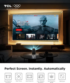C1 Portable Projector for Home Cinema & Bedroom, Native 1080P 4K Supported Mini Projector, Licensed Google TV & Netflix, Wifi, Bluetooth, Auto Focus Smart Projector