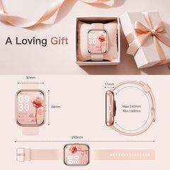 Stylish Smart Watch for Women - Make/Answer Calls, Alexa Built-In, 1.8" HD Fitness Tracker with Heart Rate, SpO2, Sleep Monitor, 120 Sports Modes, 3ATM Waterproof, Compatible with iPhone & Android