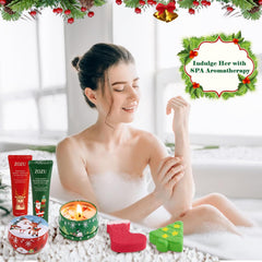 Indulge Her This Christmas: Personalized Spa Bath Set - Perfect Secret Santa Gift for Women, Ideal Self-Care Relaxation Package for Mum, Sister, Wife, or Friend!