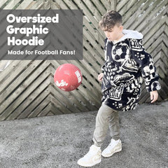 Cozy Football Blanket Hoodie for Men & Kids - Perfect Gift for Boys and Girls!
