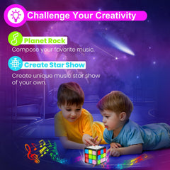 Rechargeable Handheld Game Cube - 15 Engaging Brain & Memory Games with Score Screen - Perfect Cool Toy for Kids Aged 6-12+ | Ideal Christmas & Birthday Gift (Black)