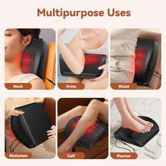 3D Deep Tissue Back and Neck Massager with Heat - Shiatsu Massage Pillow for Ultimate Relaxation, Perfect Gift for Men and Women with Remote Control