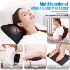 Ultimate Shiatsu Back Massager with Heat - Deep Tissue Relief for Neck, Shoulders, and More - Perfect Relaxation Gift for Everyone!