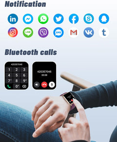Smart Watch Answer Make Call,Smart Watches for Women Men with Heart Rate/Spo2/Sleep Monitor,Step Calories Counter,Sports Fitness Tracker SMS Notification,Ip68 Waterproof for Ios Android Phone