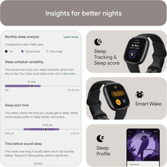 Versa 4 Smartwatch - GPS, 6-Day Battery Life, Compatible with iOS & Android, Black/Graphite Aluminium