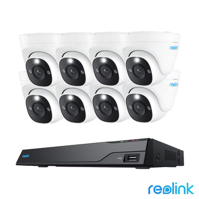 8MP (4K) UHD NVR Poe AI 16 X Channel / 8 X Dome Camera Kit with 4TB HDD