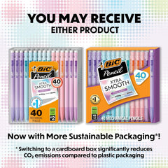 Xtra-Smooth Mechanical Pencils, 0.7 Mm Medium Point, 40-Count | No. 2 Lead Resists Smudging and Erases Cleanly, Smooth Reliable Writing, Pastel Barrels, Bulk Pack for Students and Teachers
