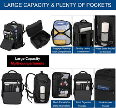 Cabin Bags 45×36×20 for New Easyjet Underseat Hand Luggage Bag Carry on Travel Backpack Flight Bag Cabin Size for Airplanes Hand Luggage Rucksack Fit 15.6 Inch Laptop,Black