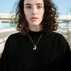 10Pcs Christmas Reindeer Charms Gold Christmas DIY Necklace Bracelet Accessories for Xmas