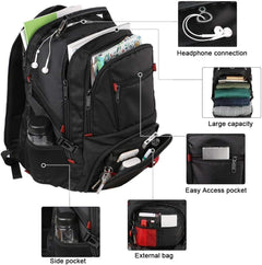 Travel Laptop Backpack Large, 17.3 Inch Backpack 50L School Bag Water Resistant, Work Computer Rucksack for Men anti Theft TSA, Laptop Bags for School College Business