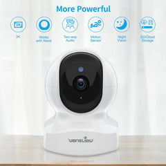 Security Indoor Pet Camera, 2K Dog Camera with APP, Wifi CCTV Camera House Security for Baby Monitor, Real-Time Alert 2-Way Audio Night Vision Pan/Tilt, TF Card Storage, Works with Alexa Q5