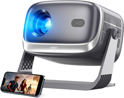 720P HD 4K Support Projector,Wifi 6 & BT 5.0 Smart Projector with 10000 Lumens,Android 12,Auto Focus & Keystone Zoom,Built-In Speaker,Compatible with Smartphone/Laptop/Pc & Home Theater & Outdoor