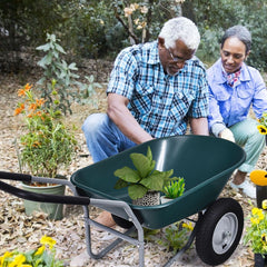 2-Wheeled Wheelbarrow with Pneumatic Tires and Handle