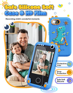 Kids Smart Phone for Boys Ages 3-8, Dinosaur Phones Toys with Dual Camera, Toddler Touchscreen Phone Educational Toys for Kids, Christmas Birthday Gifts for 3 4 5 6 7 8 9 10 Year Old Boys
