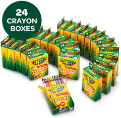 Crayons Bulk (24 Packs), Teacher Classroom Must Haves & Essentials, School Supplies for Kids, Gifts, Ages 3+ | School Supplies for Kids, Teacher Gifts, Ages 3+