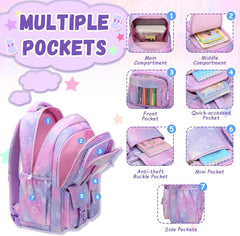Kids Backpack for Girls School Book Bag for Elementary Primary