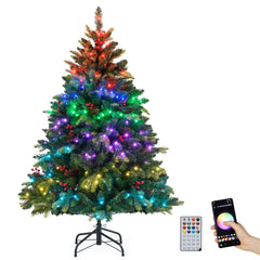 Artificial Christmas Tree Hinged Xmas Tree with Branch Tipsa and Natural Pine Cones