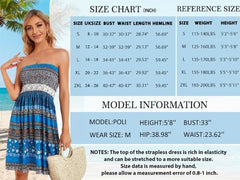 Summer Dresses for Women Beach Coverups Strapless Casual Sleeveless Sundress 2026
