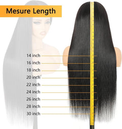 Straight Human Hair Wig for Black Women, 180 Density 13X6 Transparent HD Lace Front Wigs Human Hair Wig, Brazilian Real Hair Glueless Lace Frontal Wig Pre Plucked with Baby Hair 24 Inch