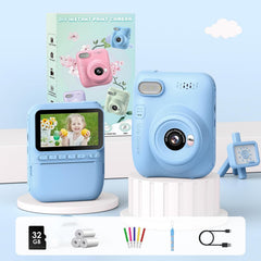 Kids Camera Instant Print, 3.0'' Instant Camera for Kids with 32GB Card & 3 Rolls Print Paper, 1080P Kids Digital, Gift Toy for Boys Girls 3-12 Years Old
