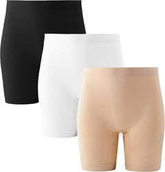 anti Chafing Shorts Women under Dress Skirt Modesty Shorts Ladies Smooth Slip Short 3 Pack
