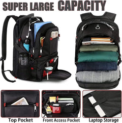 Travel Laptop Backpack Large, 17.3 Inch Backpack 50L School Bag Water Resistant, Work Computer Rucksack for Men anti Theft TSA, Laptop Bags for School College Business