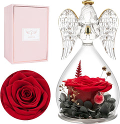 Eternal Rose Gift - Preserved Real Rose in Glass for Women, Perfect Birthday, Anniversary, and Valentine's Day Gift for Mum, Girlfriend, or Wife