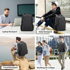 17 Inch Laptop Backpack for Travel Water Resistant College Backpack for Men/Women Laptop Bag with USB Charging Port,Black