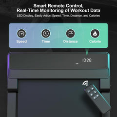 Walking Pad Treadmill with 5% Incline - under Desk Running Machine Mat Pads for Home Office Portable Mini Small Compact Quiet Flat Indoor Magnetic Lightweight Electric Treadmills Remote Control 6KM/H