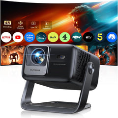4K Projector with Google TV, 1200 ANSI Native 1080P 4K Decode Home Cinema Projector Smart Short Throw with 360 Stand, 30W Speaker, AI Auto Focus, 6D Keystone, HDR10 Projectors for Bedroom, Outdoor