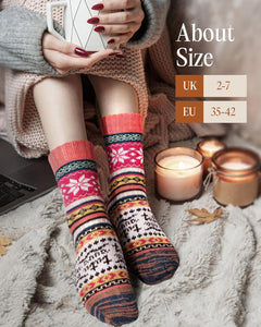 Cozy Christmas Socks for Women - Perfect Gifts for Mum, Grandma, Daughter, and Sister - Thermal Winter Stocking Fillers
