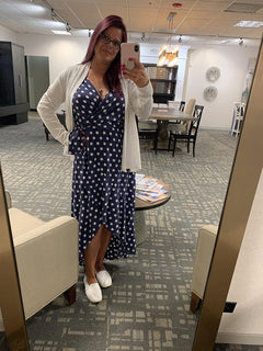 Womens Summer Maxi Dress Boho Floral Cocktail Midi Polka Dot Wrap Dresses V Neck Casual Party Bohemian Flowy Long Dress for Ladies