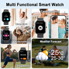 2026 AI Smart Watch for Men & Women - ChatGPT Assistant, 1.91" HD Display, 115+ Sports Modes, Bluetooth 5.4 Calling, 200+ Watch Faces, IP68 Waterproof, Compatible with Android & iOS