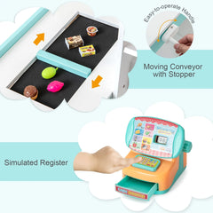 Kids Supermarket Shopping Set with Shopping Cart and Cash Register