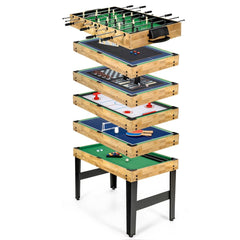 10-In-1 Multi Stackable Combo Game Table for Game Room Arcade Bar Party