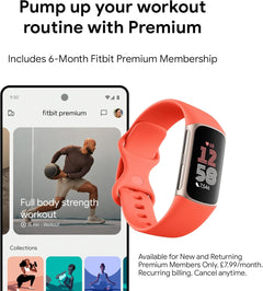 Google  Charge 6 Activity Tracker with 6-Months Premium Membership Included, 7 Days Battery Life and Google Wallet and Google Maps