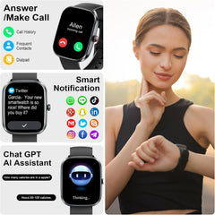 2026 AI Smart Watch for Men & Women - ChatGPT Assistant, 1.91" HD Display, 115+ Sports Modes, Bluetooth 5.4 Calling, 200+ Watch Faces, IP68 Waterproof, Compatible with Android & iOS