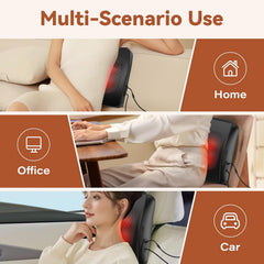 3D Deep Tissue Back and Neck Massager with Heat - Shiatsu Massage Pillow for Ultimate Relaxation, Perfect Gift for Men and Women with Remote Control