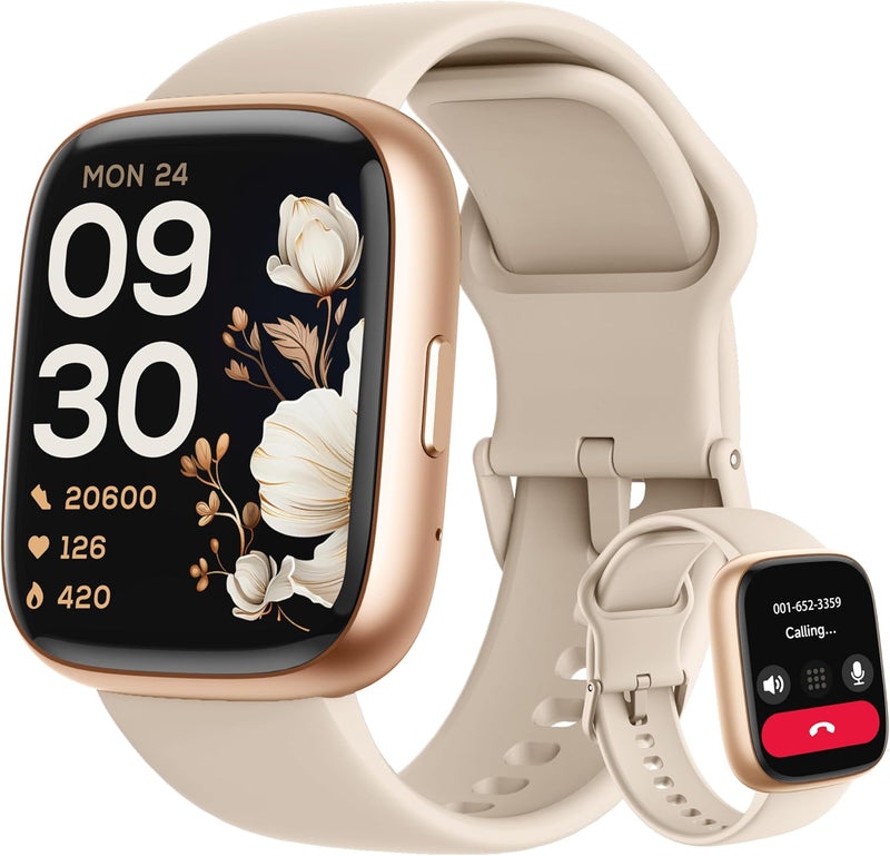 Smart Watch, Alexa Built-In, Answer/Make Calls 44Mm Smartwatch Women Men, 1.83'' Sports Watch IP68 Waterproof, Heart Rate Spo2 Sleep Stress Monitor, Step Counter Watch for Android & Ios Phone