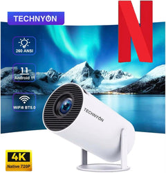 HY300 PRO+ 2025 | 1080P Full HD Wifi Projector with Android 11.0 – 12000 Lumens Portable Home Theater & Outdoor Movie Projector | Screen Mirroring for Ios/Android | Gaming & HDMI Compatible